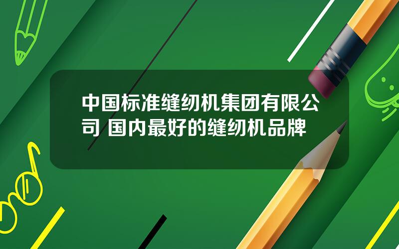 中国标准缝纫机集团有限公司 国内最好的缝纫机品牌